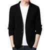 KIJSKKOPO Maglione Uomo,Uomo Cappotto Cardigan Lavorato A Maglia con Collo Alto, Beige Maglia Elasticizzata 2 Bottoni Giacche Leggere per La Transizione Primavera Autunno Casual Slim Fit Capispalla