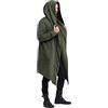 Foweknow Cardigan estivo da uomo, lungo, giacca a vento Giappone, Happi, Kimono Haori, Primavera, Autunno, Trench Loose, Giacca casual con tasche, Open Edge