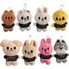 Roffatide 8pcs Kpop Stray peluche portachiavi set SKZOO portachiavi carino ciondolo ventilatore Merch regali per STAY