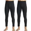BEGIANT Confezione da 2 mutande termiche da uomo, invernali, slim fit | Pantaloni termici elasticizzati a 4 vie, foderati in pile con comfort traspirante per clima freddo e sport all'aria aperta