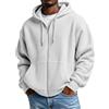 Generico Felpa con Cappuccio Uomo Felpa Uomo Con Zip Hoodie in Tessuto Waffle | Zip Intera con Cappuccio e Tasca a Canguro - Coulisse, Giacca Invernale Calda