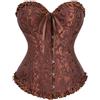 Purlonty Corsetto per Donne, Corpetto Top in Broccato, Sexy Burlesque Overbust Corsetti Bustino Vintage Romantico, Halloween Carnevale Natale balli feste Disponibile in Molti Colori Taglie XS-6XL