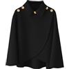 Rayson Poncho Donna Invernale Caldo Mantella con Bottone | Risvolto,Elegante,Spessa,Scialle Caldo e Morbida,per Autunno e Inverno