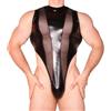 QiaTi Body da uomo in rete, senza maniche, sexy, trasparente, shapewear traspirante, per uomo