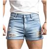Freebily Boxer Pantaloncini Uomo Pantaloni Corti Jean Uomo Short Denim Mini Shorts Denim Jeans Uomini Abbigliamento da Spiaggia Palestra