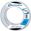 Electraline 10671 Piattina Divisibile 03VH-H, Sezione 2x0.75 mm, 10 mt, Bianco