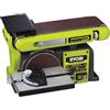 Ryobi RBDS4601G Levigatrice a Nastro e a Disco con Motore ad Induzione da 375W, Diametro Disco 150mm, Dimensione Nastro 100x914mm, Levigatrice con Canale di Aspirazione Laterale