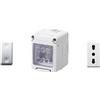 GEWISS - DY01002 Contenitore per apparecchi 27 Combi protetto 2 Posti grigio RAL 7035 IP55 con Nr. 1 Presa Bivalente bianca, Nr. 1 Interruttore bianco