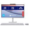 Lenovo A100 Computer desktop All-In-One, Display 24" FHD, Intel N100, RAM 8GB, 512GB SSD, 2x Altoparlanti, WiFi 6, Windows 11 Home, Tastiera + Mouse Wireless - Cloud Grey