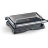 SEVERIN Bistecchiera Elettrica Compatta 800W - KG 2394 | Piastre Antiaderenti (23X14,5 Cm) Con Coperchio Basculante Auto-Adattante e Vassoio Removibile, Design Slim Salvaspazio