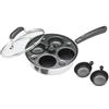 KitchenCraft Cuoci Uova in Camicia a 4 Fori in Acciaio al Carbonio Rivestito in Alluminio