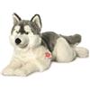 Teddy-Hermann Teddy Hermann Husky, Kuscheltier, Stofftier, Plüschtier, Hund, liegend, Plüsch, Grau Weiß, 60 cm, 92782