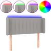 vidaXL Testata LED grigio chiaro 83x16x78/88 cm tessuto