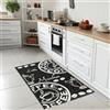Teppich-Traum Tappeto da cucina in sisal, moderno tappeto da cucina a trama piatta, colori: caffè, moka, espresso, nero. Dimensioni: 120 x 170 cm