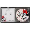 Peershardy Minnie - Confezione regalo - Orecchini + Vassoio per piccoli oggetti