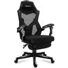 Huzaro Combat 3.1 Carbon - Sedia da gioco con FlexiBack inclinabile a 135°, poggiapiedi TitanPad, poggiatesta integrato, materiali traspiranti