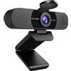 eMeet, webcam 1080P HD con doppio microfono e angolo di visione di 90°