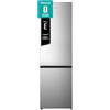 Hisense RB329N4ACE Frigorifero Combinato a libera installazione, Total No frost con ventilazione multiflow, Inox Look, Altezza 180 cm, capacità netta 255 L