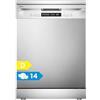 Midea MFD60S200X.1-IT Lavastoviglie Libera Installazione con 14 coperti, 8 Programmi, Display a LED, Partenza Ritardata, Funzione di Mezzo Carico, Asciugatura Extra - Inox