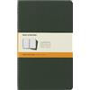 Moleskine Cahier Journal, Set 3 Quaderni con Pagine a Righe, Copertina in Cartoncino e Cucitura a Vista in Cotone, Colore Verde Mirto, 80 Pagine, Formato Large 13 x 21 cm