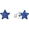 Amor Orecchini a bottone in argento Sterling 925 per bambine, con cristallo, stella, forniti in confezione regalo per gioielli