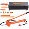 VEVOR Kit di Martinetto Idraulico Carico Max. 20 Tonn. Sollevatore Pompa per Riparazione Auto Corsa da 145 mm, Kit Utensili Sollevatore Idraulico Tipo d'Olio HV15 Cilindro Q235B Anello di Tenuta TPU