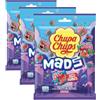 Chupa Chups Mads Berry 115g, Sacchetto di caramelle cubiche, caramelle ai frutti rossi croccanti con ripieno morbido, ideali da condividere (Confezione da 3)