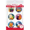 dekora - 6 Dischi di Carta Commestibile Halloween per Torte e Cupcake | Decorazioni per torte Halloween in carta commestibile, Senza glutine e adatte ai vegetariani, per feste bambini