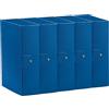 Esselte C30 EUROBOX Cartella Progetti per l'archiviazione, chiusura con bottone, 25 x 35 cm, Dorso 10 cm, Blu, Confezione da 5 pezzi, 390330050