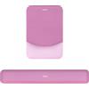 MOSISO Tappetino Mouse con Poggiapolsi&Tastiera Set Rettangolare Ergonomico | Tappetino Antiscivolo Base Casa/Ufficio Dolore Sollievo&Facile Digitare Mouse Pad&Rialzato Memoria Schiuma,Rosa Rosso