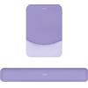 MOSISO Tappetino Mouse con Poggiapolsi&Tastiera Set Rettangolare Ergonomico | Tappetino Antiscivolo Base Casa/Ufficio Dolore Sollievo&Facile Digitare Mouse Pad&Rialzato Memoria Schiuma,Viola