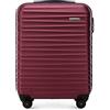 WITTCHEN Valigia da Cabina Trolley Bagaglio a Mano a rotelle piccola Trolley guscio duro ABS 4 ruote spinner Serratura a combinazione Maniglia telescopica Groove Line marrone Ryanair/ITA Airways