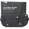 VOYTAG Portafoglio da viaggio, Nero, Adjustable Slim, Porta passaporto sottile
