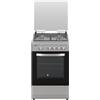 Svan Fornello a Gas Butano con Forno Gas 55 Litri Inox SKG4500X. 4 zone di cottura, forno con griglia, kit di conversione gas naturale, finitura in acciaio inox