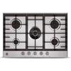 Hoover HHG75WC3X - Piano Cottura 5 Fuochi Gas 75 x 51 cm Inox