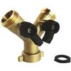 SOMATHERM FOR YOU - derivazione 2 corsie di svolta dado 20/27 M20 / 27 con arresto valvole 1/4 di giro - ottone accoppiamento 20/27 Y