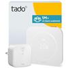 tado Kit di avviamento termostato intelligente tado° X (2a generazione), Cablato | Cablato, bianco, Finitura opaca, include Bridge X, cavo USB-C, Controllo tramite app, Comandi vocali