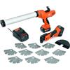 FEIN Set di riparazione fughe TOP AKP 18-600 AS (pressa a cartuccia a batteria + MultiMaster a batteria + 50 lame da taglio universali) n. 71902360000