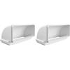 La Ventilazione CCV229B Curva verticale 220x90 mm in ABS con imbocchi F/F per tubi rettangolari. Colore bianco (Confezione da 2)