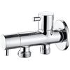 Ibergrif, Valvola ad Angolo a Due Uscite 1/2 '' e 3/8'', Rubinetto a Squadra, Sottolavabo, Cromo