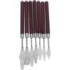 Angoily 7 Pezzi Coltelli Nero Set per Pittura Artistica in Acciaio Inox | Legno e Acciaio Inox, Studenti e Appassionati, Miscelazione Precisa e Applicazione Fluida, Uso Creativo