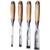 Generic Set di scalpelli per legno, scalpelli cavi in acciaio al carbonio per artigianato fai da te, set di 4 pezzi con bordi arrotondati e curvi (6 mm, 12 mm, 18 mm, 24 mm) per taglio di precisione