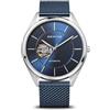 BERING Arctic Symphony Collection Men's Ring Brushed Silver with Stainless Steel