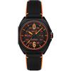 AVI-8 Orologio automatico da uomo Bell X-1 Machbuster da 41 mm con cinturino in gomma/pelle AV-4115