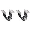 Amazon Basics Ausiliario Cavo Patch per Chitarra per Pedali, Microfoni, Console di Missaggio, Amplificatori, Connettore Angolare da 6,35 mm, Anti Interferenze, Confezione da 12, 15 cm, Nero