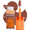 NYX Professional Makeup Gloss Rimpolpante, Altamente Pigmentato, Volume Immediato e Duraturo, Arricchito con Zenzero Piccante, Duck Plump, Tonalità: Mocha Me Crazy, 6,8 ml