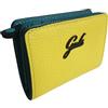 GABS Portafoglio Donna GMONEY53 RUGA BLACK Giallo fluo portamonete zip carte phone