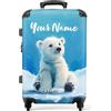 NoBoringSuitcases.com NoBoringSuitcases© Valigia Bambini, Grande | 72 L - Personalizzabile, Trolley, Per, Serratura TSA, 23 kg (67 cm) (Orso polare