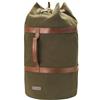 DRAKENSBERG Duffel Bag - Sacca da marinaio, borsone e zaino grande in stile rètro vintage, realizzato a mano in qualità premium, 60 L, tela e pelle, verde oliva, DR00125