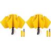 Conlun Ombrello pieghevole compatto anti-tempesta - antivento automatico giallo per uomo, rivestimento in teflon 210T, inverso da 105 cm, da pioggia grande 10 ossa Regali di Natale (Confezione da 2)